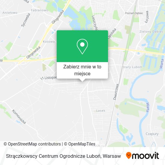 Mapa Strączkowscy Centrum Ogrodnicze Luboń