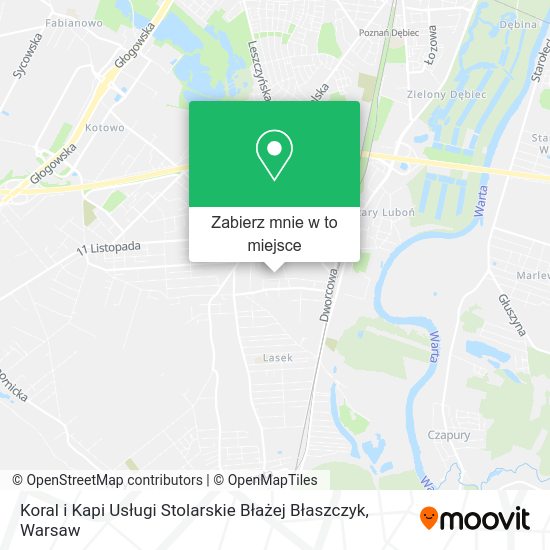 Mapa Koral i Kapi Usługi Stolarskie Błażej Błaszczyk