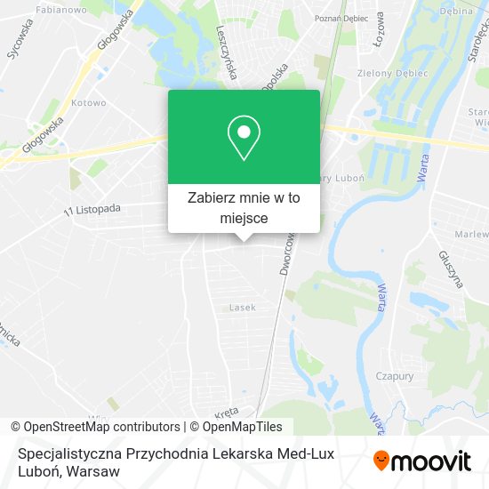 Mapa Specjalistyczna Przychodnia Lekarska Med-Lux Luboń