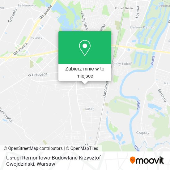 Mapa Usługi Remontowo-Budowlane Krzysztof Cwojdziński