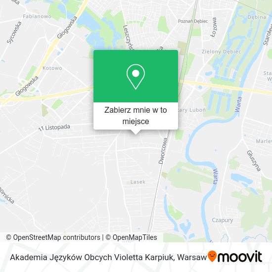 Mapa Akademia Języków Obcych Violetta Karpiuk