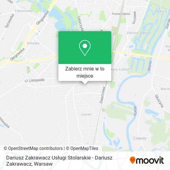 Mapa Dariusz Zakrawacz Usługi Stolarskie - Dariusz Zakrawacz