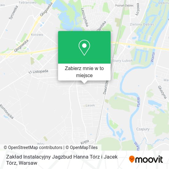 Mapa Zakład Instalacyjny Jagzbud Hanna Tórz i Jacek Tórz