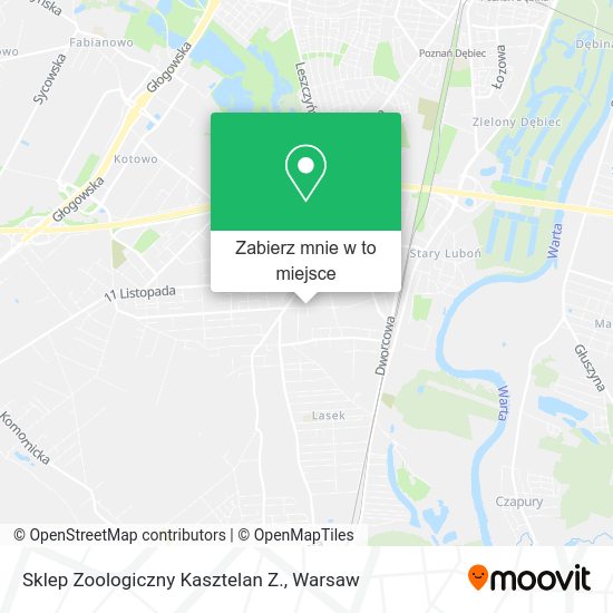 Mapa Sklep Zoologiczny Kasztelan Z.