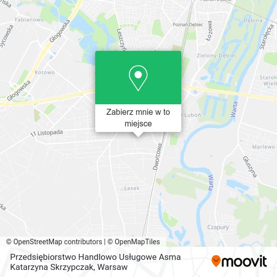 Mapa Przedsiębiorstwo Handlowo Usługowe Asma Katarzyna Skrzypczak