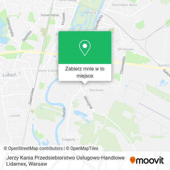 Mapa Jerzy Kania Przedsiebiorstwo Usługowo-Handlowe Lidamex