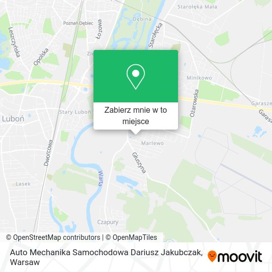 Mapa Auto Mechanika Samochodowa Dariusz Jakubczak