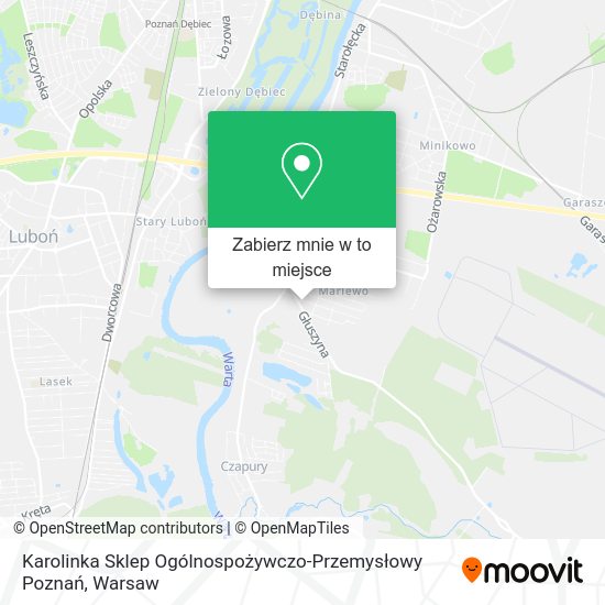 Mapa Karolinka Sklep Ogólnospożywczo-Przemysłowy Poznań