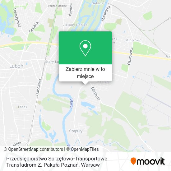 Mapa Przedsiębiorstwo Sprzętowo-Transportowe Transfadrom Z. Pakuła Poznań