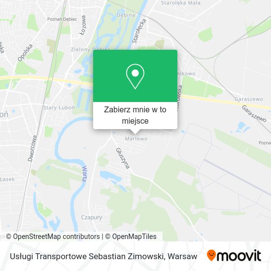 Mapa Usługi Transportowe Sebastian Zimowski