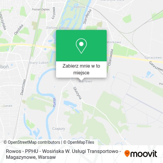 Mapa Rowos - PPHU - Wosińska W. Usługi Transportowo - Magazynowe