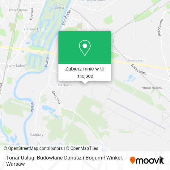 Mapa Tonar Usługi Budowlane Dariusz i Bogumił Winkel