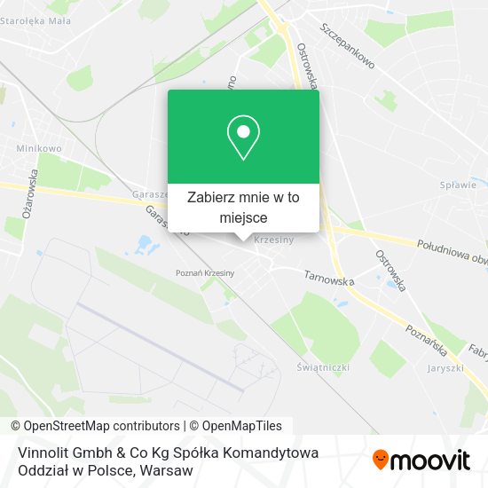 Mapa Vinnolit Gmbh & Co Kg Spółka Komandytowa Oddział w Polsce