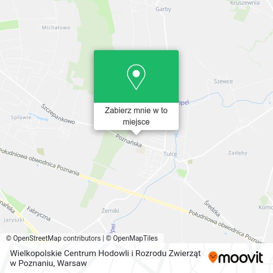 Mapa Wielkopolskie Centrum Hodowli i Rozrodu Zwierząt w Poznaniu