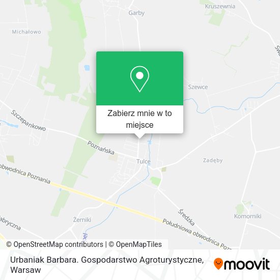 Mapa Urbaniak Barbara. Gospodarstwo Agroturystyczne