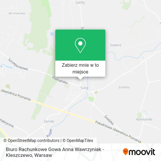 Mapa Biuro Rachunkowe Gowa Anna Wawrzyniak - Kleszczewo