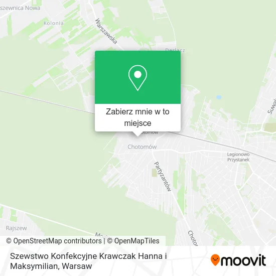Mapa Szewstwo Konfekcyjne Krawczak Hanna i Maksymilian