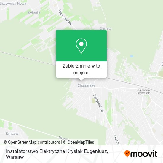 Mapa Instalatorstwo Elektryczne Krysiak Eugeniusz