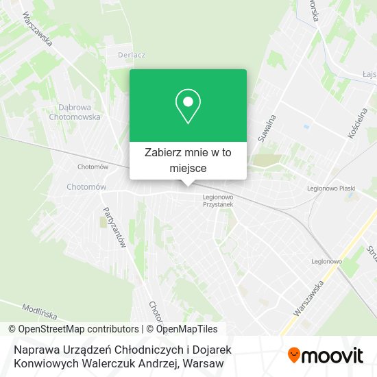 Mapa Naprawa Urządzeń Chłodniczych i Dojarek Konwiowych Walerczuk Andrzej