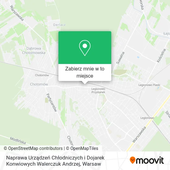 Mapa Naprawa Urządzeń Chłodniczych i Dojarek Konwiowych Walerczuk Andrzej