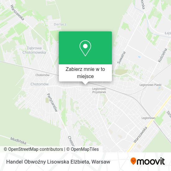 Mapa Handel Obwoźny Lisowska Elżbieta