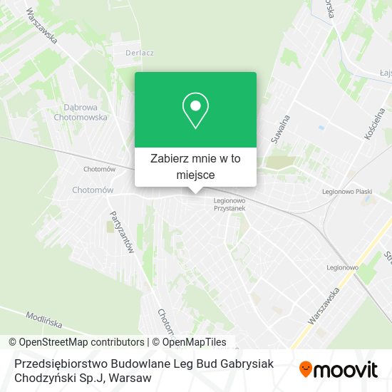 Mapa Przedsiębiorstwo Budowlane Leg Bud Gabrysiak Chodzyński Sp.J