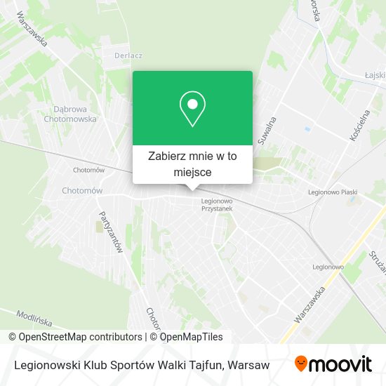 Mapa Legionowski Klub Sportów Walki Tajfun