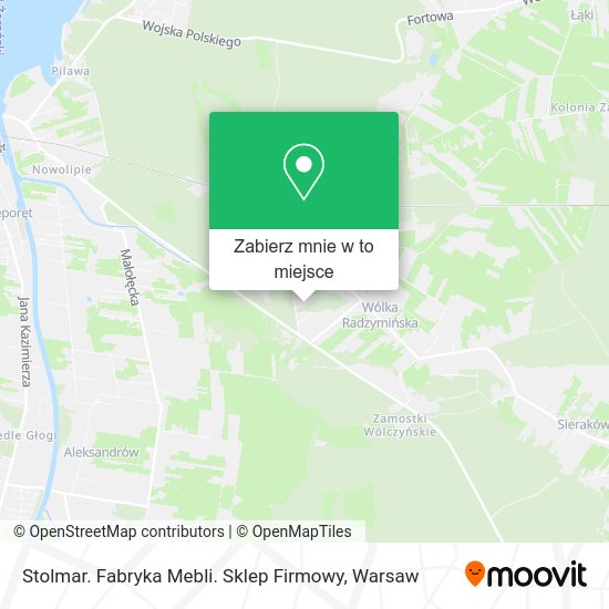 Mapa Stolmar. Fabryka Mebli. Sklep Firmowy