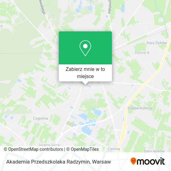 Mapa Akademia Przedszkolaka Radzymin