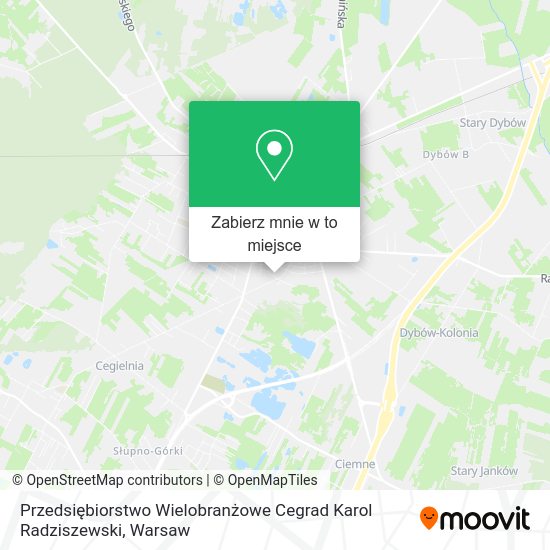 Mapa Przedsiębiorstwo Wielobranżowe Cegrad Karol Radziszewski