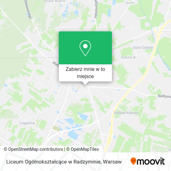 Mapa Liceum Ogólnokształcące w Radzyminie