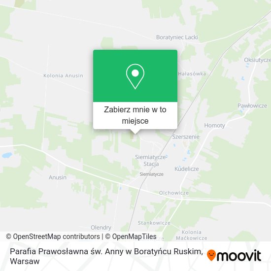 Mapa Parafia Prawosławna św. Anny w Boratyńcu Ruskim