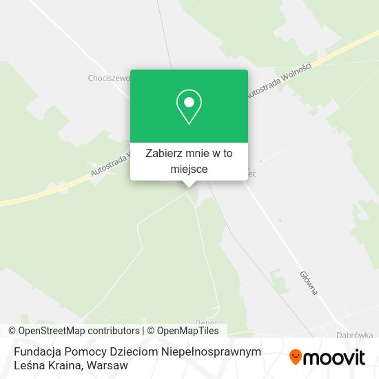 Mapa Fundacja Pomocy Dzieciom Niepełnosprawnym Leśna Kraina