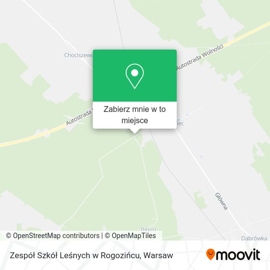 Mapa Zespół Szkół Leśnych w Rogozińcu