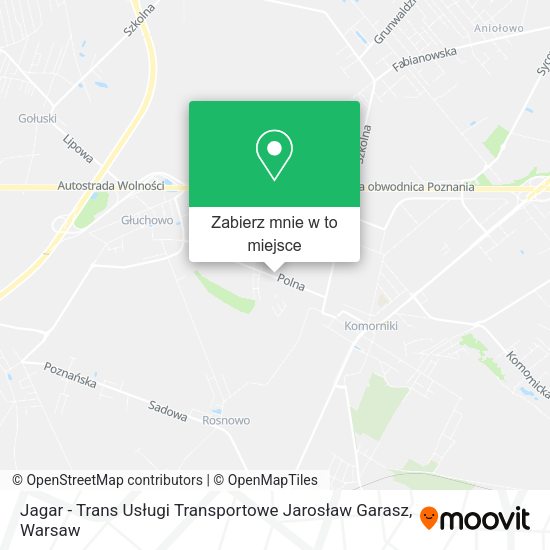 Mapa Jagar - Trans Usługi Transportowe Jarosław Garasz