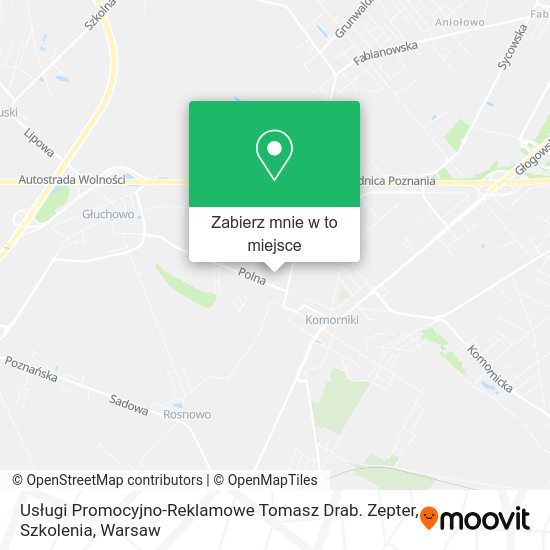 Mapa Usługi Promocyjno-Reklamowe Tomasz Drab. Zepter, Szkolenia