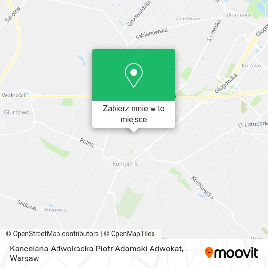 Mapa Kancelaria Adwokacka Piotr Adamski Adwokat