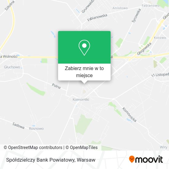 Mapa Spółdzielczy Bank Powiatowy