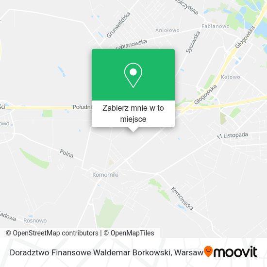 Mapa Doradztwo Finansowe Waldemar Borkowski