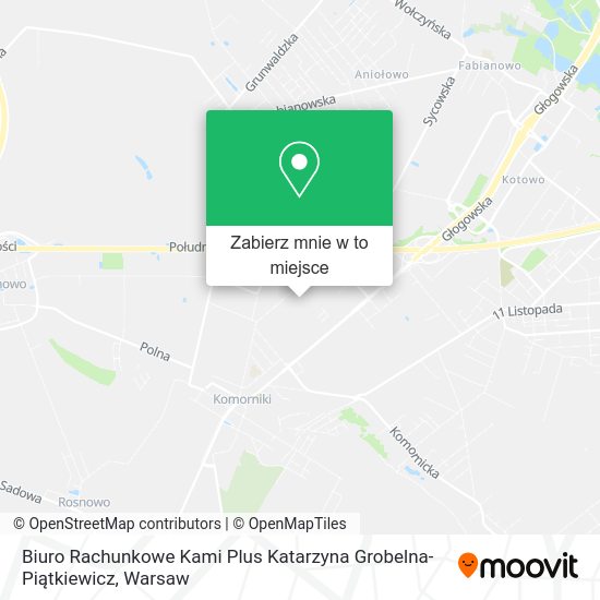 Mapa Biuro Rachunkowe Kami Plus Katarzyna Grobelna-Piątkiewicz