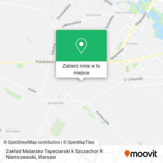 Mapa Zakład Malarsko Tapeciarski k Szczachor R Niemczewski