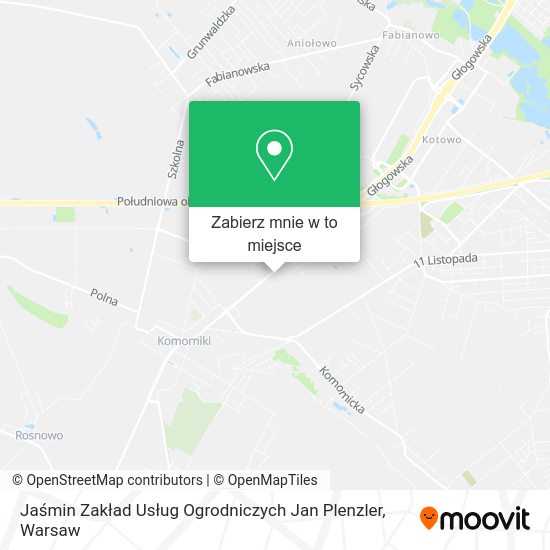 Mapa Jaśmin Zakład Usług Ogrodniczych Jan Plenzler