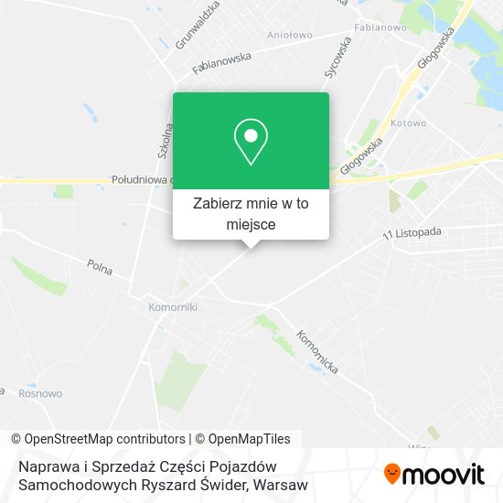 Mapa Naprawa i Sprzedaż Części Pojazdów Samochodowych Ryszard Świder