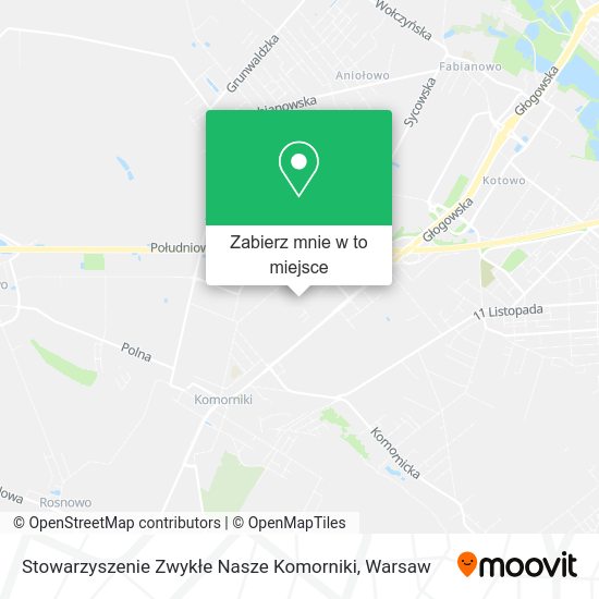 Mapa Stowarzyszenie Zwykłe Nasze Komorniki