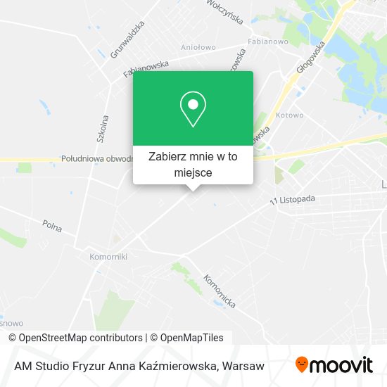 Mapa AM Studio Fryzur Anna Kaźmierowska