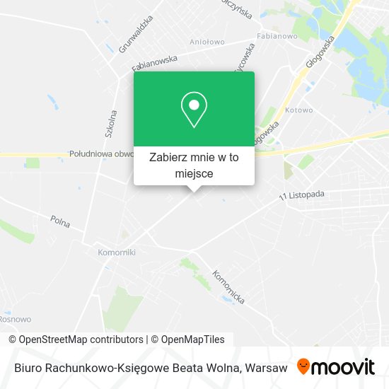 Mapa Biuro Rachunkowo-Księgowe Beata Wolna