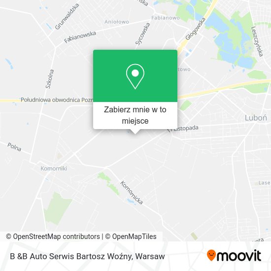 Mapa B &B Auto Serwis Bartosz Woźny