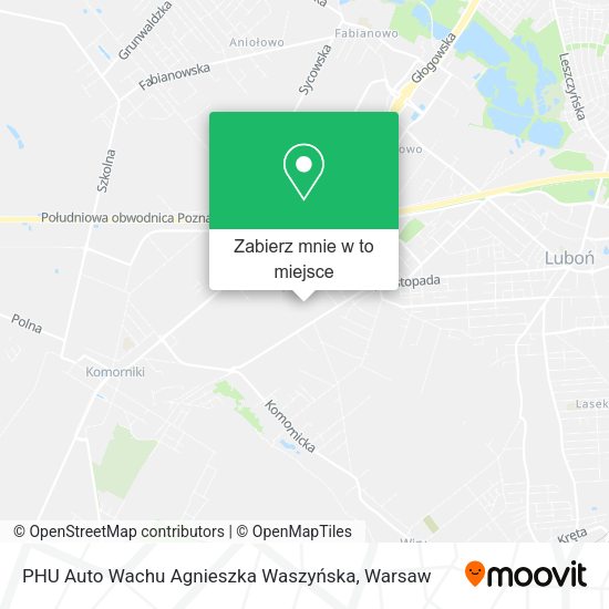 Mapa PHU Auto Wachu Agnieszka Waszyńska