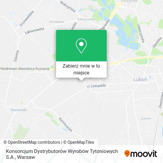 Mapa Konsorcjum Dystrybutorów Wyrobów Tytoniowych S.A.