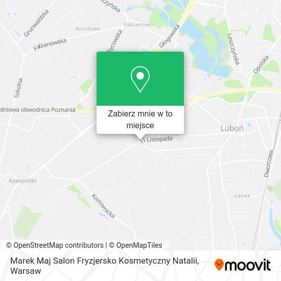 Mapa Marek Maj Salon Fryzjersko Kosmetyczny Natalii